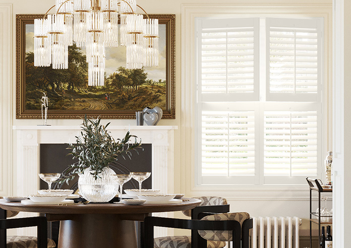 Bromley, Dairy Cream - Tier on Tier Plantation Shutter - Image 3